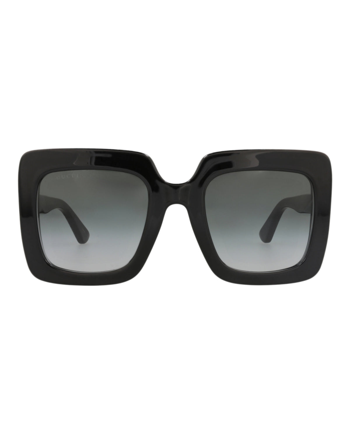 Gucci Womens Square/Rectangle Black Black Grey Fashion Designer Eyewear