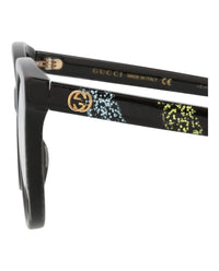 Gucci Womens Round/Oval Black Multicolor Transparent Fashion Designer Eyewear