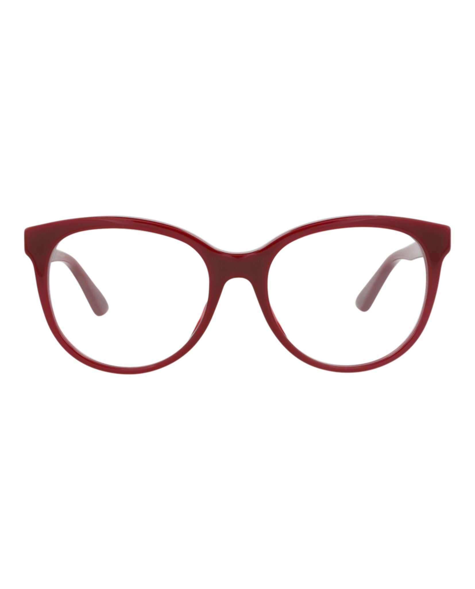 Gucci Gucci Womens Round/Oval Burgundy Burgundy Transparent Fashion Designer Eyewear