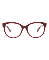 Gucci Gucci Womens Round/Oval Burgundy Burgundy Transparent Fashion Designer Eyewear
