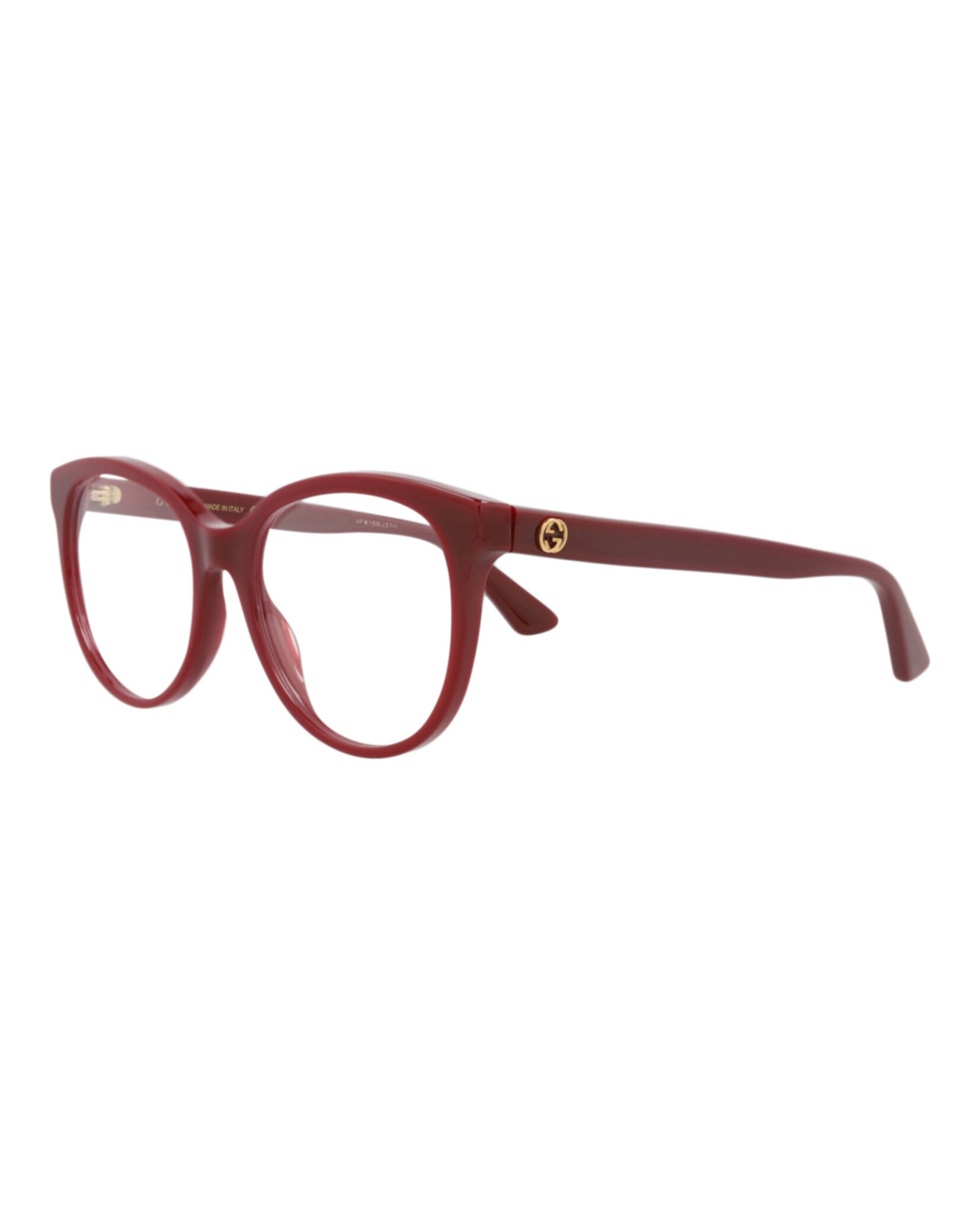 Gucci Gucci Womens Round/Oval Burgundy Burgundy Transparent Fashion Designer Eyewear