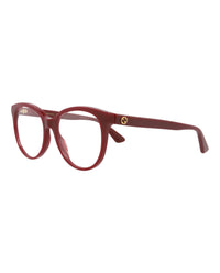 Gucci Gucci Womens Round/Oval Burgundy Burgundy Transparent Fashion Designer Eyewear
