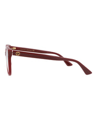 Gucci Gucci Womens Round/Oval Burgundy Burgundy Transparent Fashion Designer Eyewear