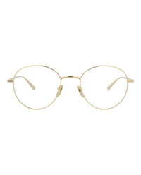 Gucci Mens Round/Oval Gold Gold Transparent Fashion Designer Eyewear