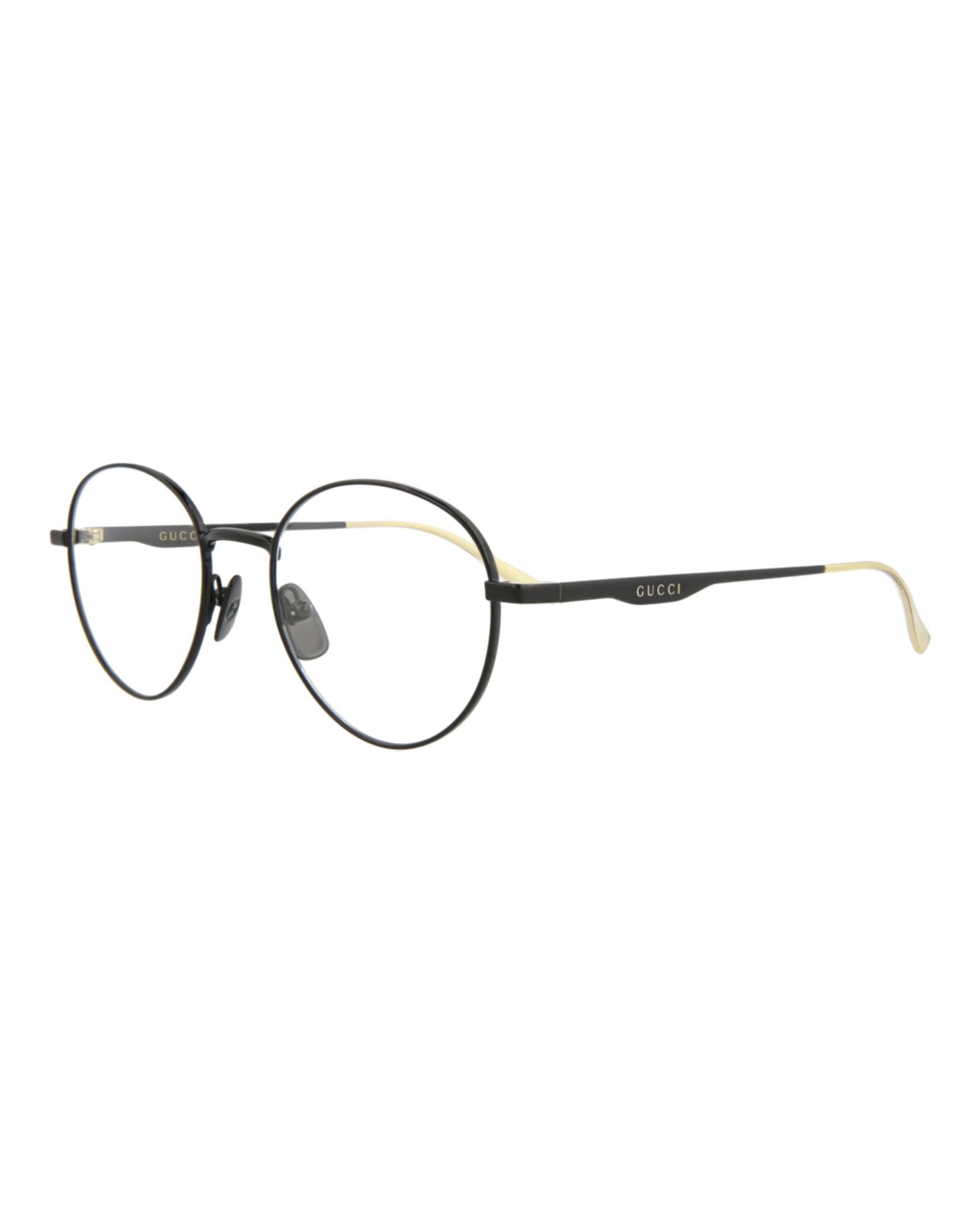 Gucci Mens Round/Oval Black Black Transparent Fashion Designer Eyewear