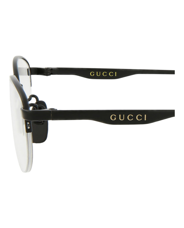Gucci Womens Round/Oval Black Black Transparent Fashion Designer Eyewear
