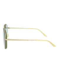 Gucci Gucci Unisex Aviator Gold Gold Green Fashion Designer Eyewear