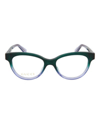 Gucci Gucci Womens Cat Eye Green Green Transparent Fashion Designer Eyewear