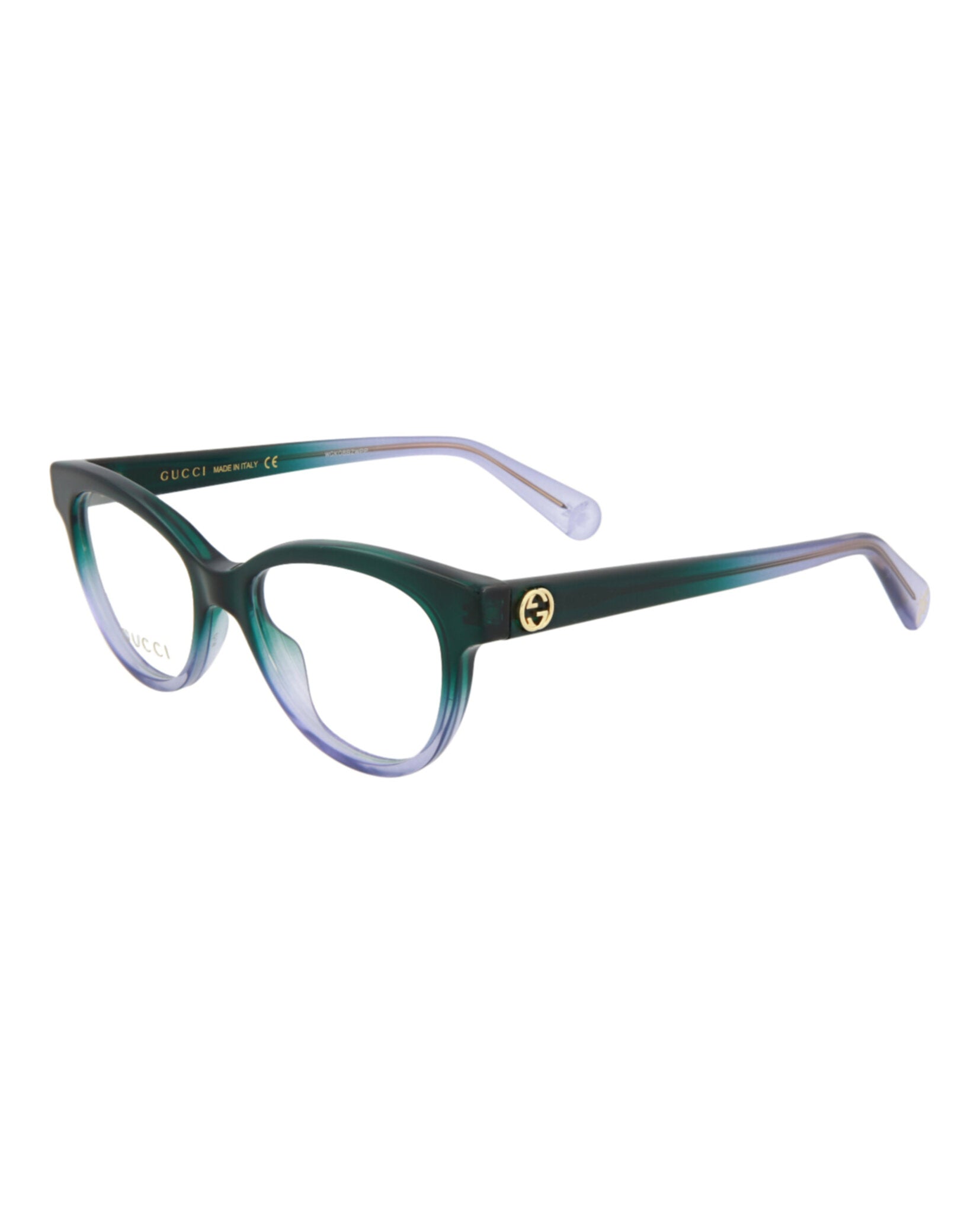 Gucci Gucci Womens Cat Eye Green Green Transparent Fashion Designer Eyewear