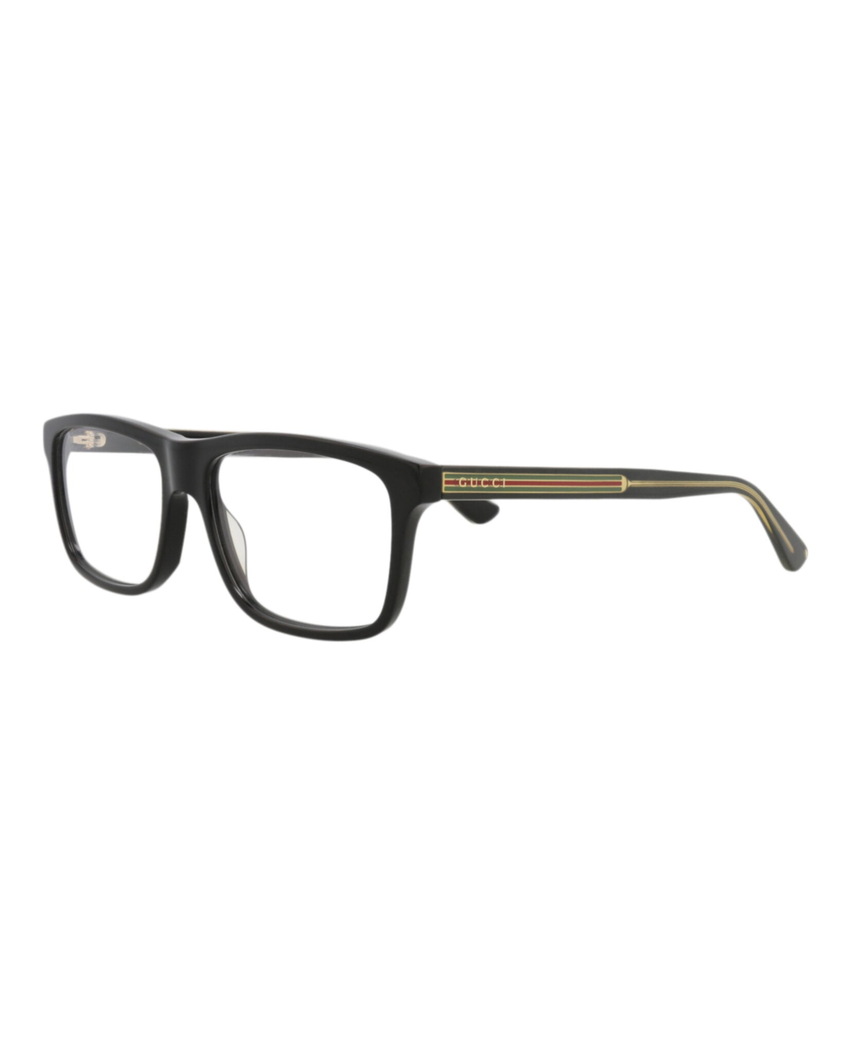 Gucci Gucci Mens Square/Rectangle Black Black Transparent Fashion Designer Eyewear