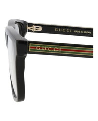 Gucci Gucci Mens Square/Rectangle Black Black Transparent Fashion Designer Eyewear