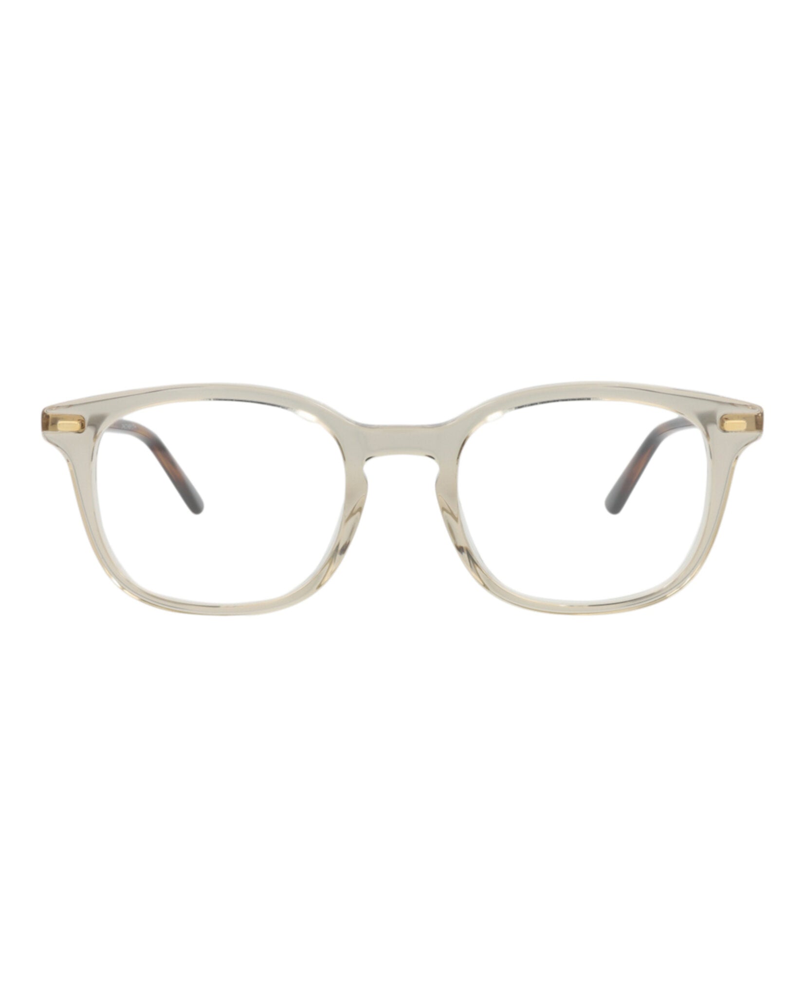 Gucci Mens Square/Rectangle Grey Gold Transparent Fashion Designer Eyewear