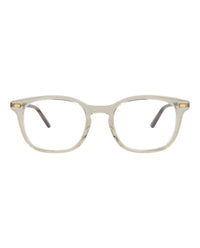 Gucci Mens Square/Rectangle Grey Gold Transparent Fashion Designer Eyewear
