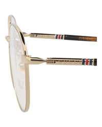 Gucci Mens Round/Oval Gold Havana Transparent Fashion Designer Eyewear