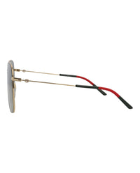 Gucci Womens Square/Rectangle Gold Gold Grey Fashion Designer Eyewear