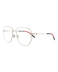 Gucci Gucci Womens Square/Rectangle Gold Gold Transparent Fashion Designer Eyewear