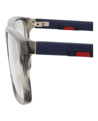 Gucci Mens Square/Rectangle Havana Blue Transparent Fashion Designer Eyewear