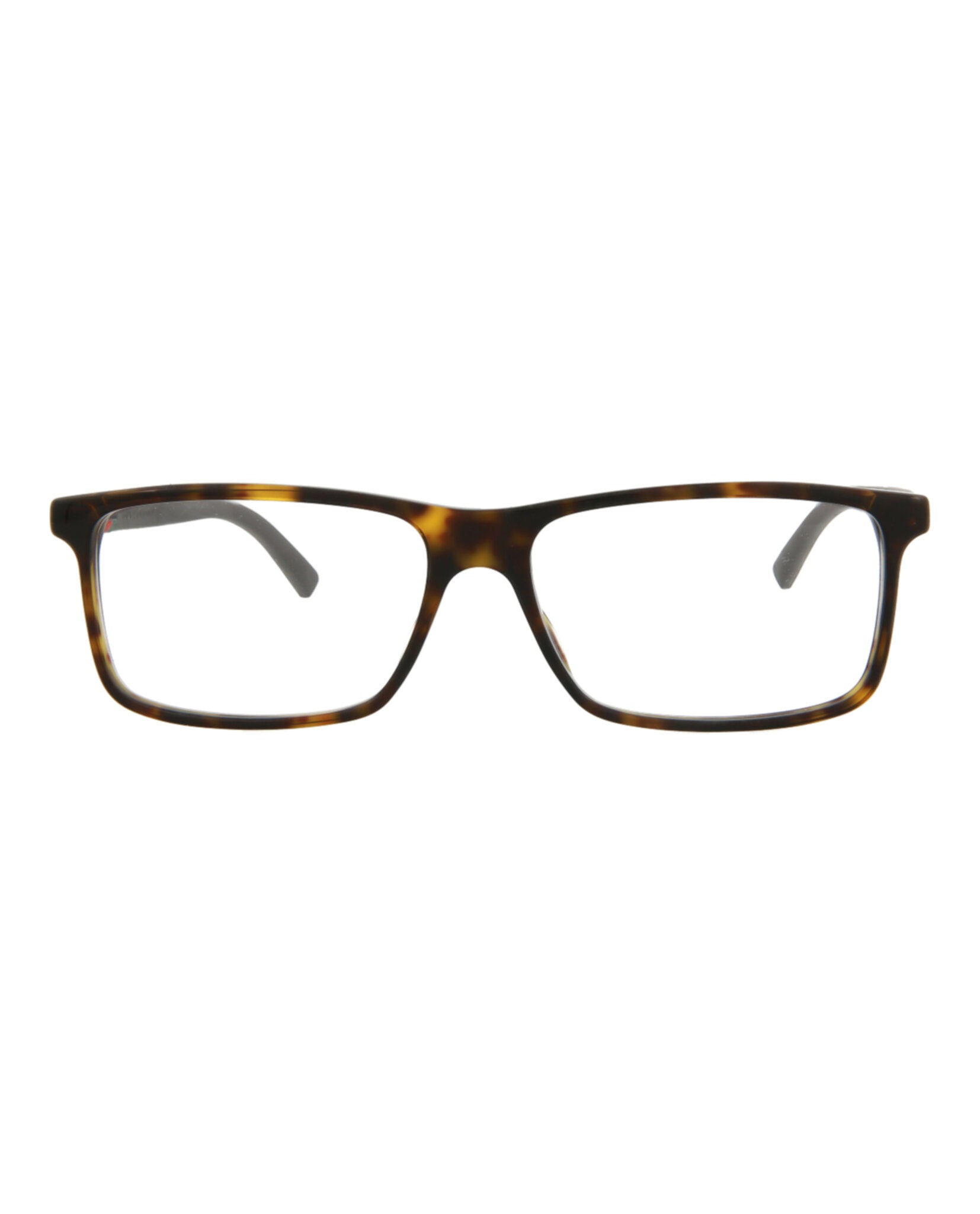 Gucci Gucci Mens Square/Rectangle Havana Brown Transparent Fashion Designer Eyewear