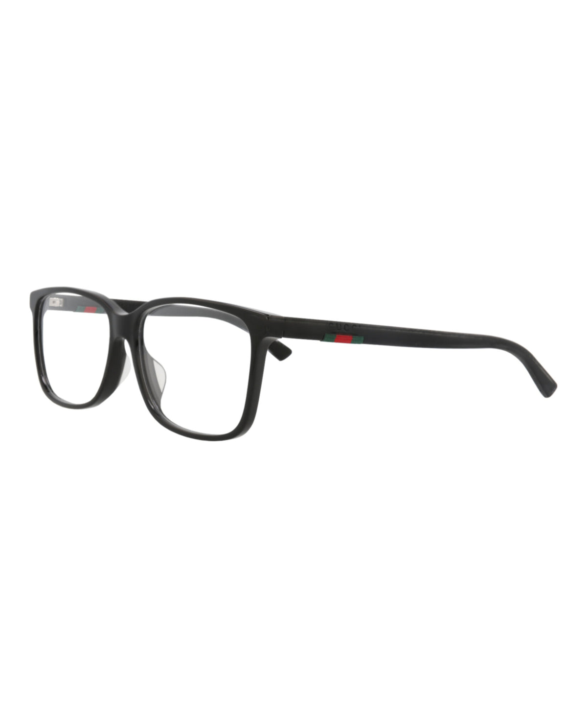 Gucci Mens Square/Rectangle Black Black Transparent Fashion Designer Eyewear