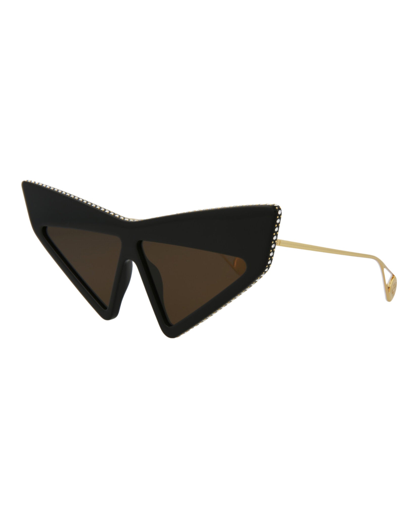 Gucci Unisex Cat Eye Black Gold Brown Fashion Designer Eyewear