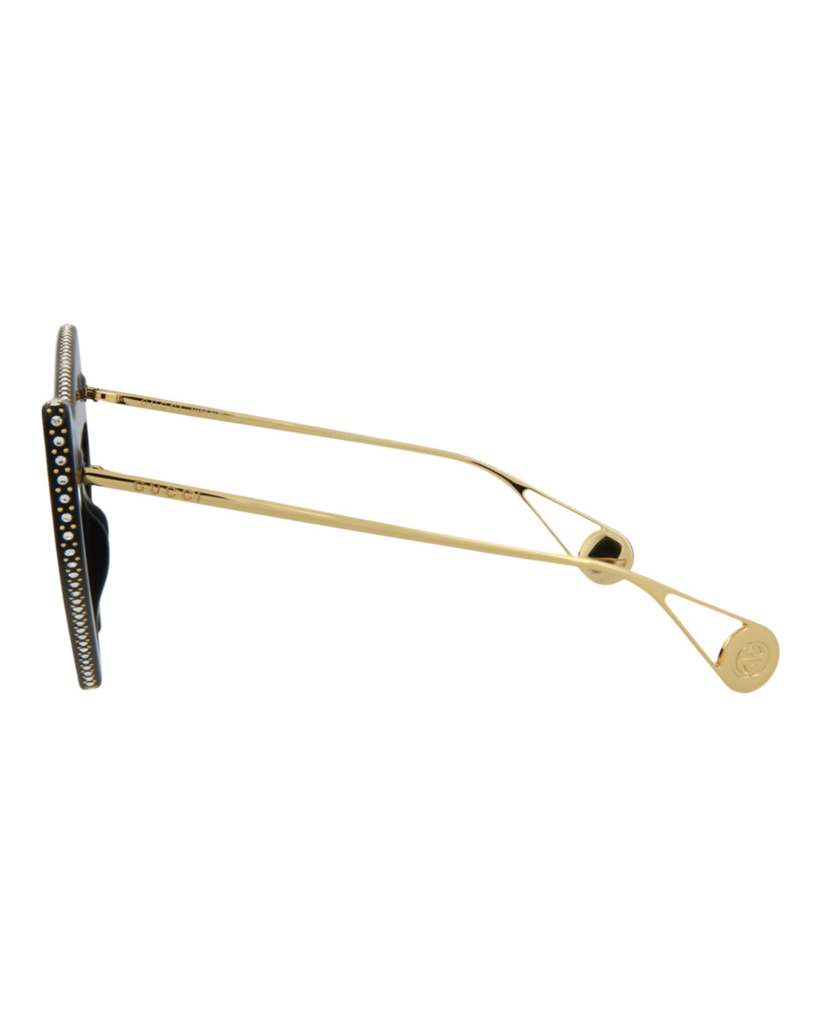 Gucci Unisex Cat Eye Black Gold Brown Fashion Designer Eyewear