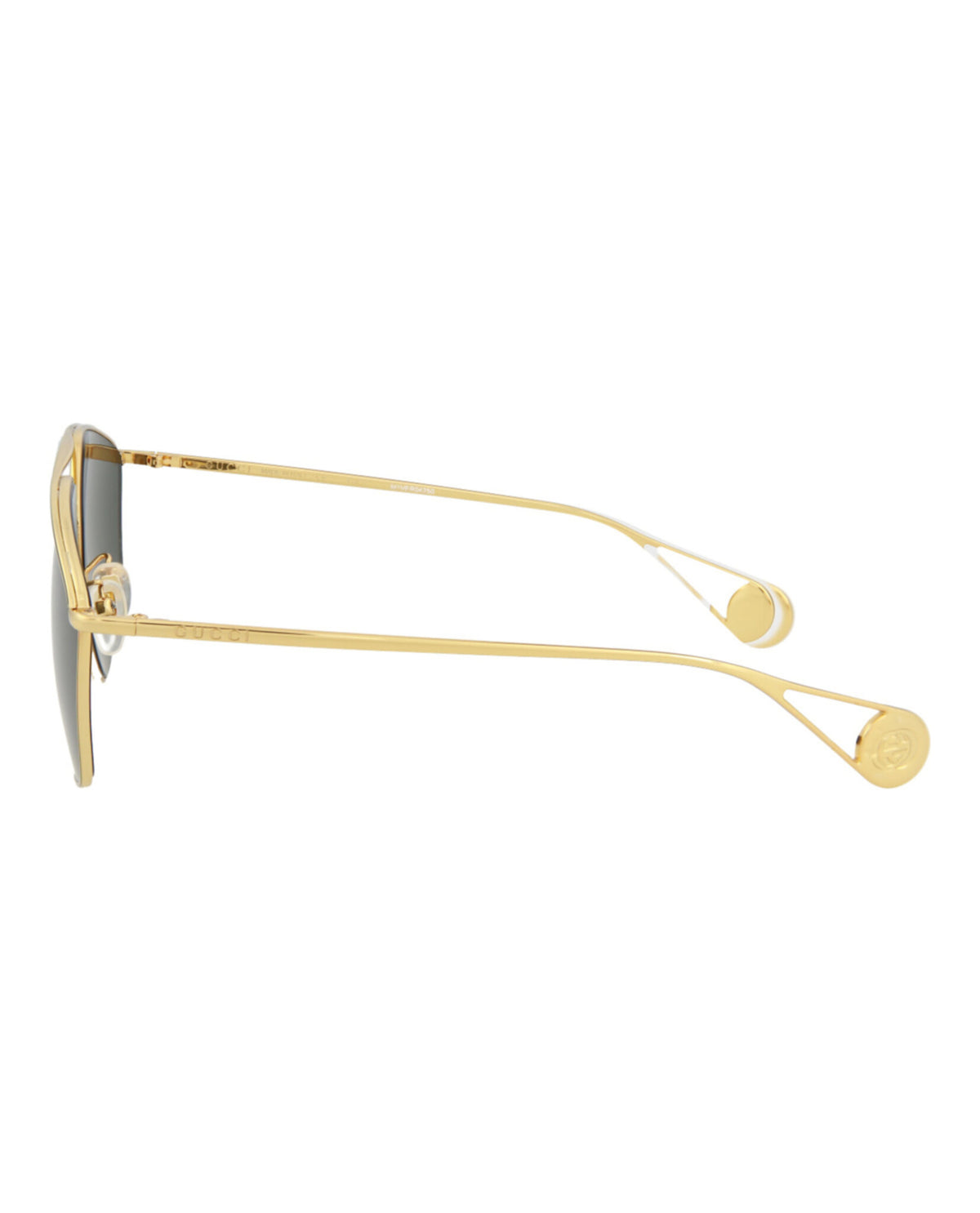 Gucci Gucci Womens Aviator Gold Gold Grey Fashion Designer Eyewear