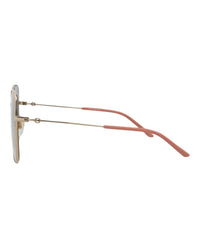 Gucci Womens Square/Rectangle Gold Gold Grey Fashion Designer Eyewear