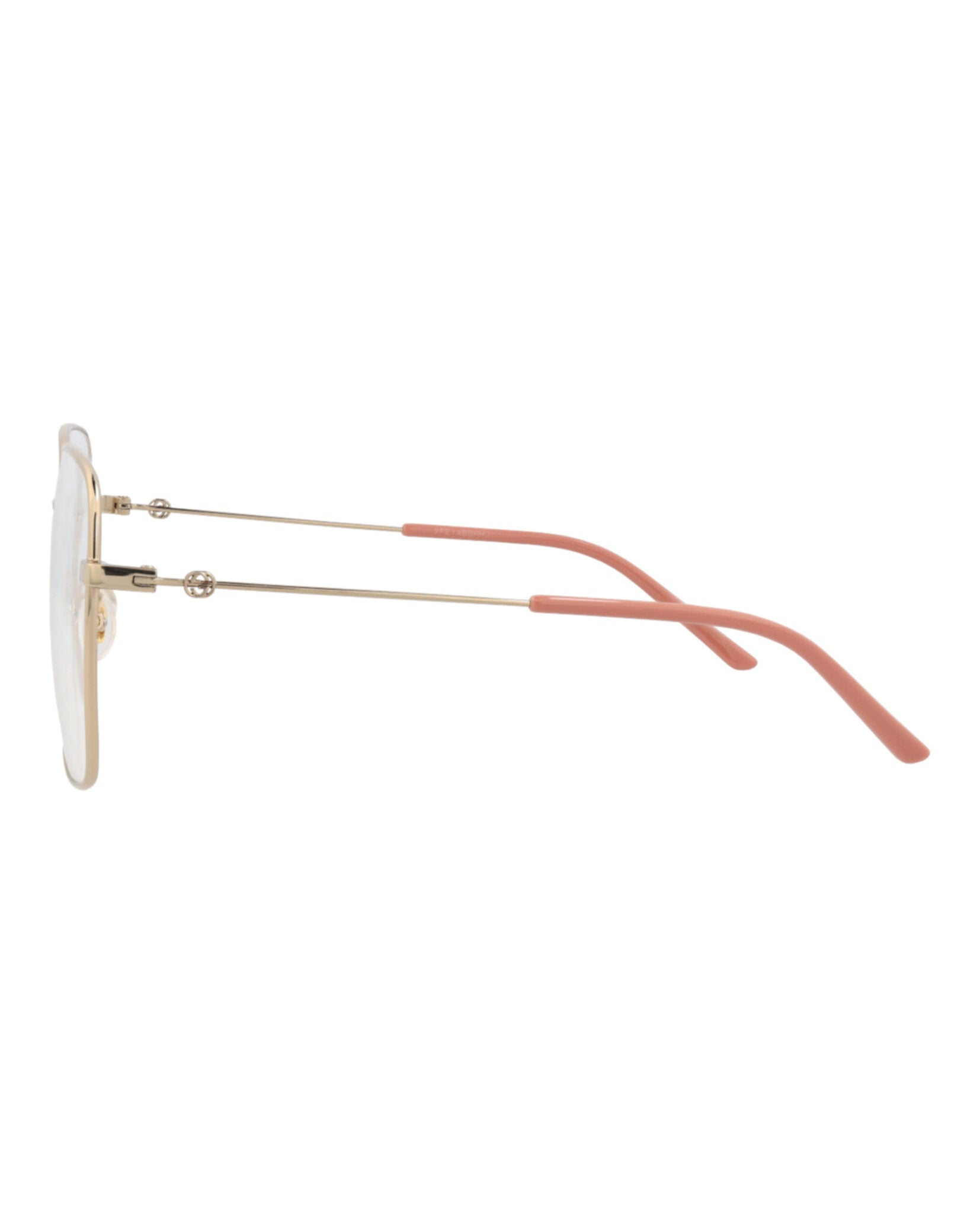 Gucci Gucci Womens Square/Rectangle Gold Gold Transparent Fashion Designer Eyewear