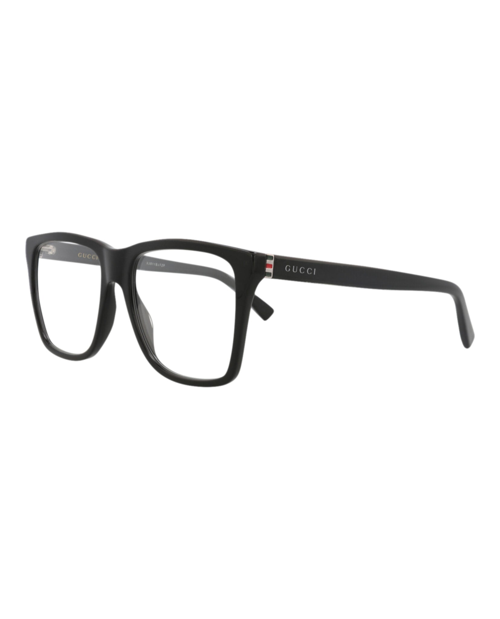 Gucci Gucci Mens Square/Rectangle Black Ruthenium Transparent Fashion Designer Eyewear