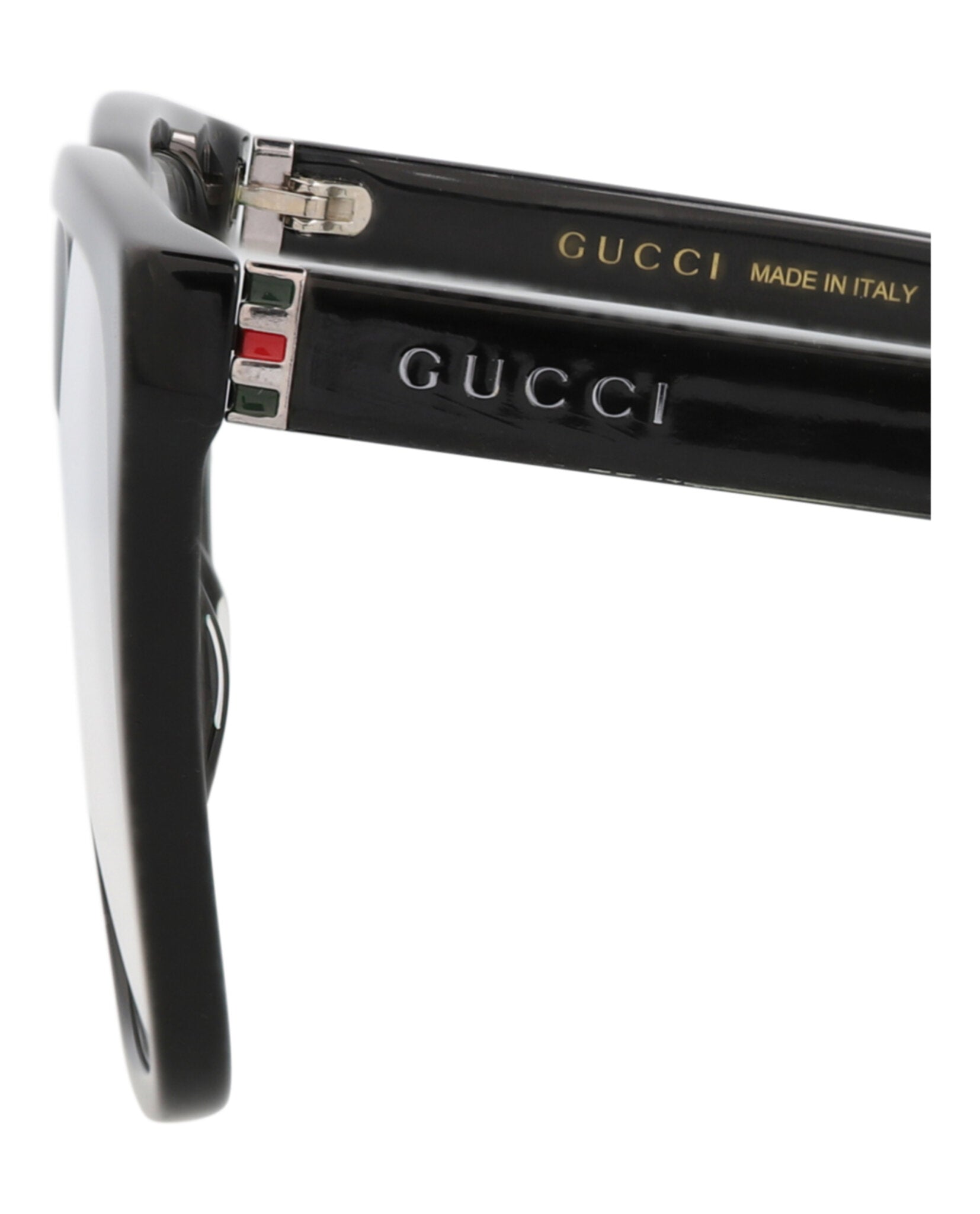 Gucci Gucci Mens Square/Rectangle Black Ruthenium Transparent Fashion Designer Eyewear