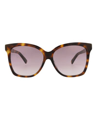 Gucci Womens Square/Rectangle Havana Gold Violet Fashion Designer Eyewear