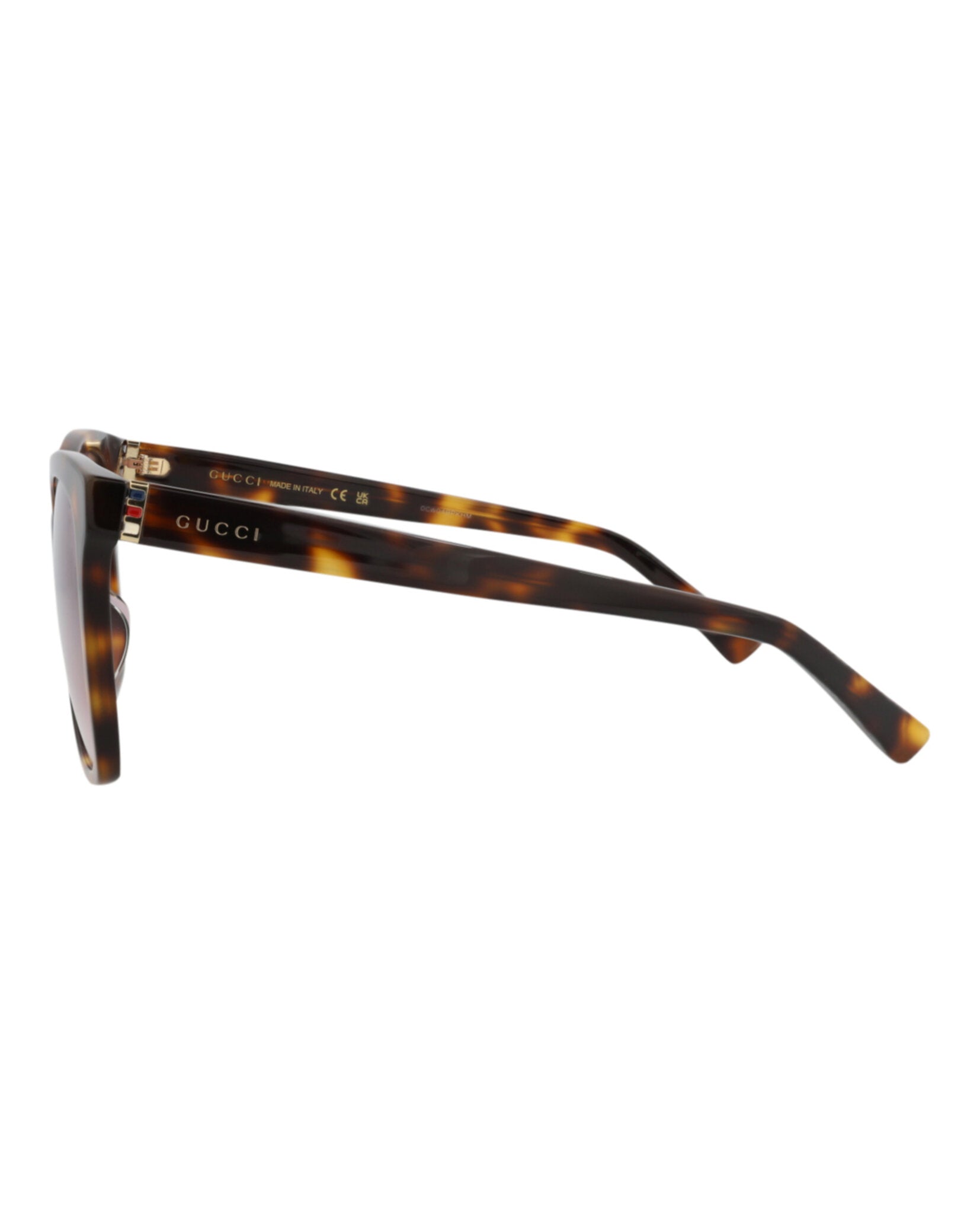 Gucci Womens Square/Rectangle Havana Gold Violet Fashion Designer Eyewear