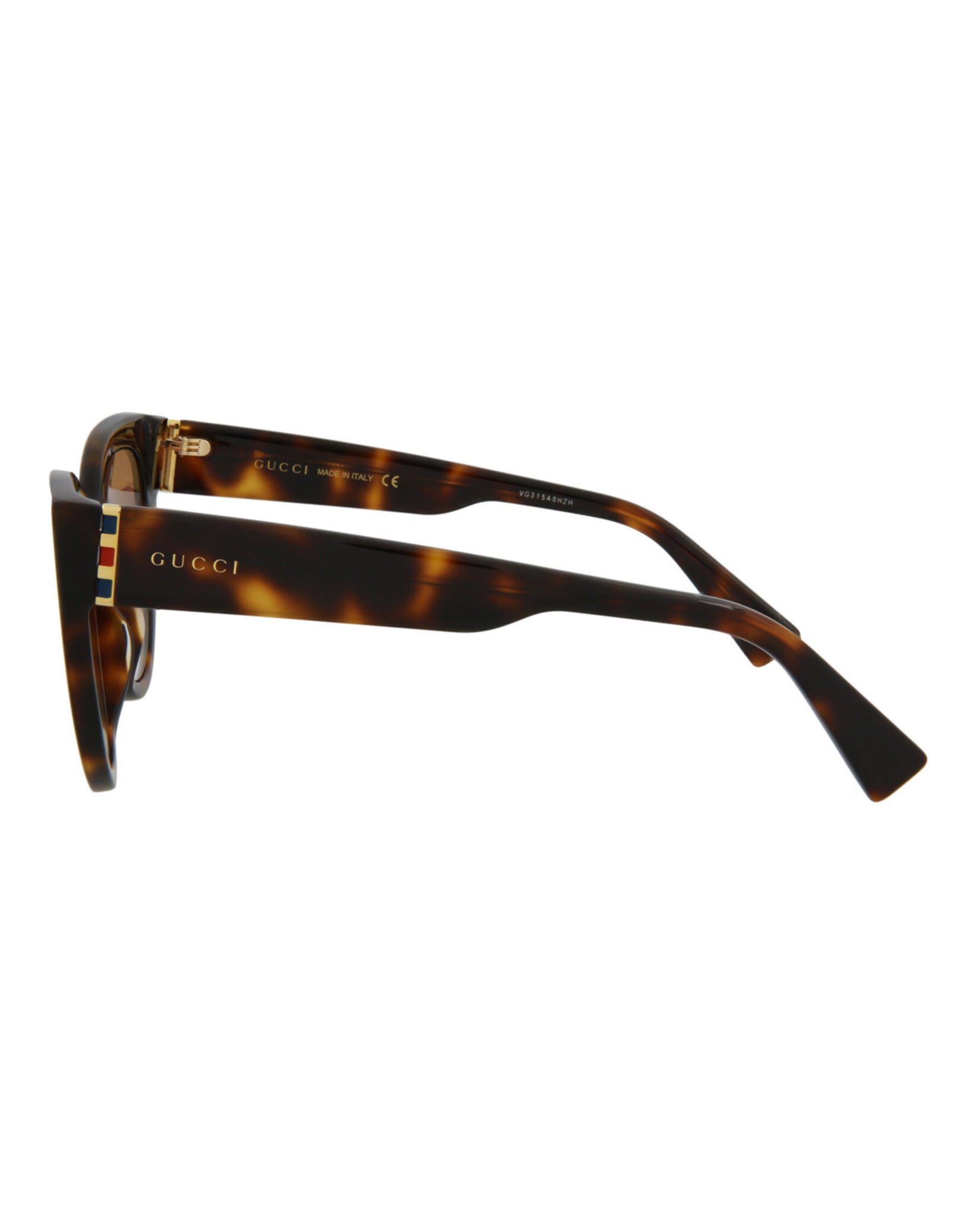 Gucci Womens Cat Eye Havana Gold Red Fashion Designer Eyewear
