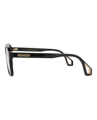 Gucci Mens Square/Rectangle Black Black Transparent Fashion Designer Eyewear