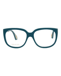 Gucci Womens Square/Rectangle Blue Blue Transparent Fashion Designer Eyewear Blue Blue Transparent
