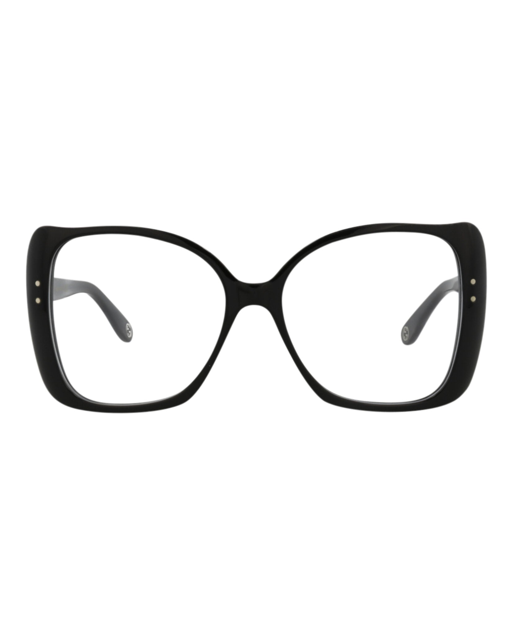 Gucci Womens Oversized Black Black Transparent Fashion Designer Eyewear