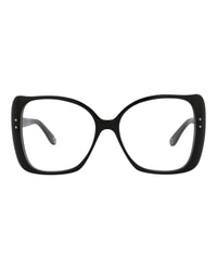 Gucci Womens Oversized Black Black Transparent Fashion Designer Eyewear