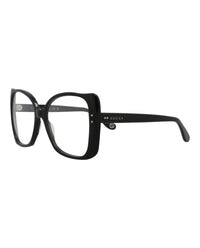Gucci Womens Oversized Black Black Transparent Fashion Designer Eyewear