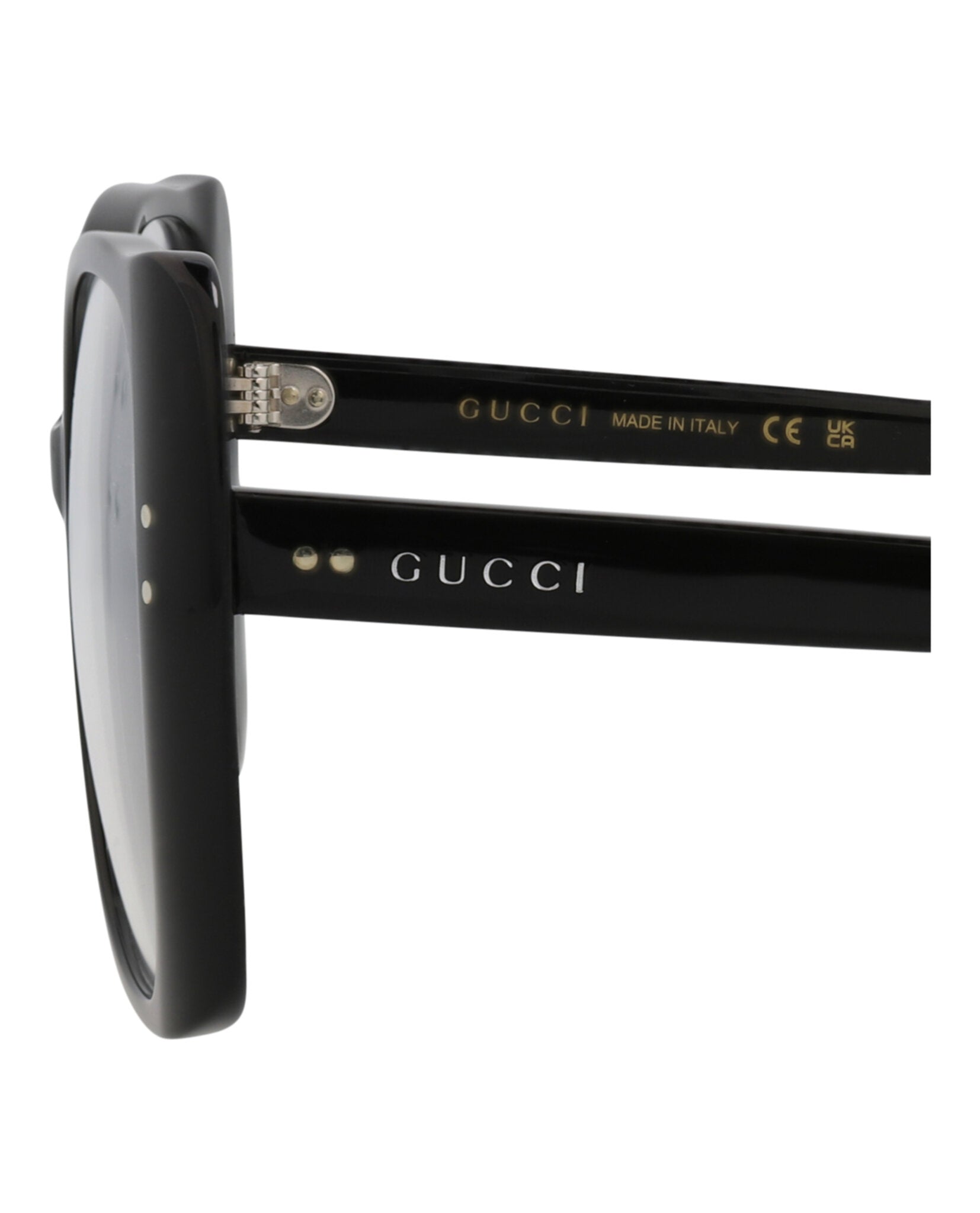 Gucci Womens Oversized Black Black Transparent Fashion Designer Eyewear