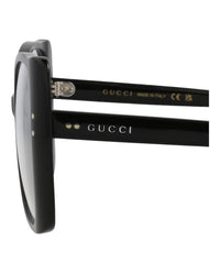 Gucci Womens Oversized Black Black Transparent Fashion Designer Eyewear