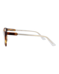 Gucci Womens Round/Oval Havana Havana Transparent Fashion Designer Eyewear