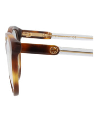 Gucci Womens Round/Oval Havana Havana Transparent Fashion Designer Eyewear
