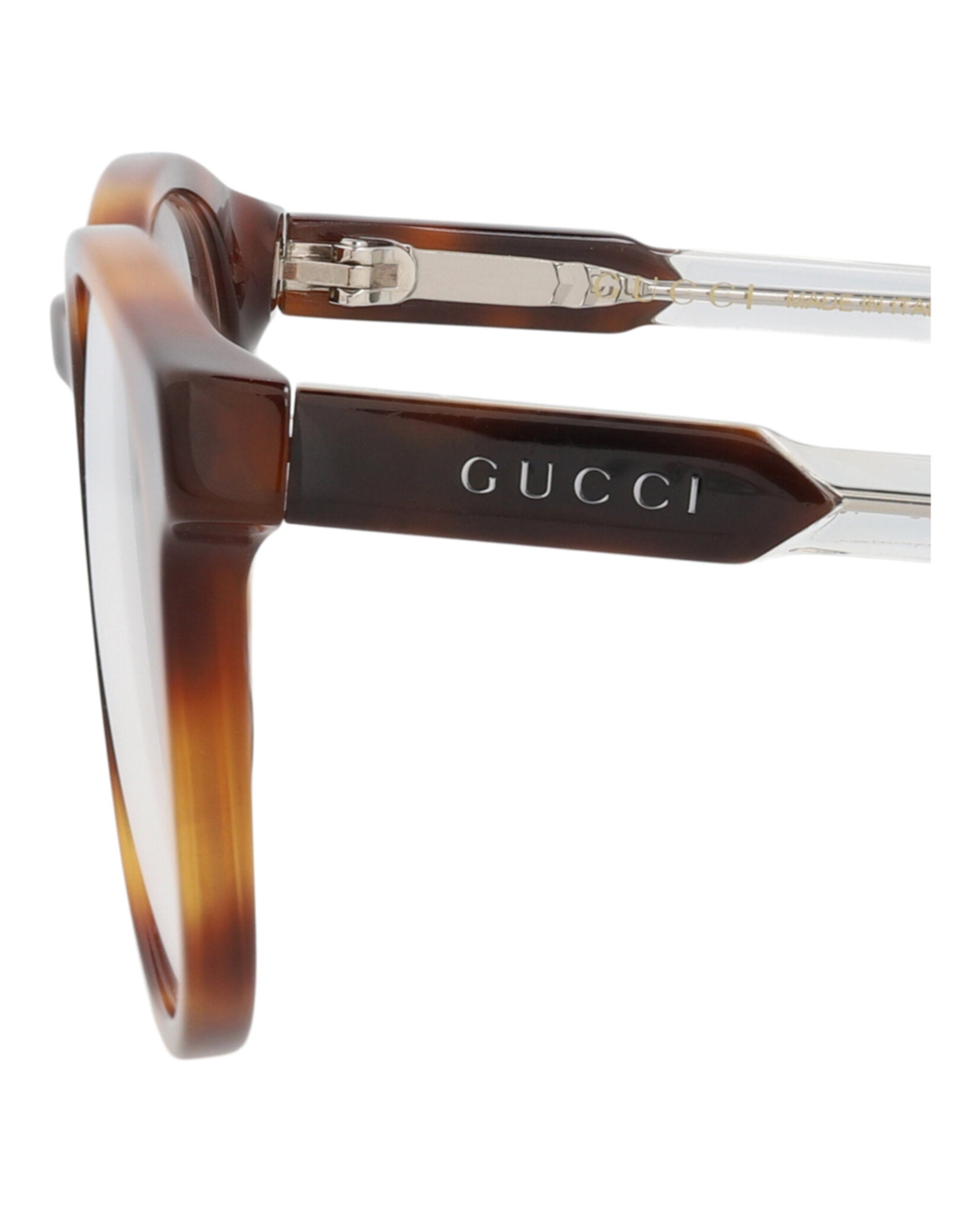 Gucci Mens Round/Oval Havana Havana Transparent Fashion Designer Eyewear