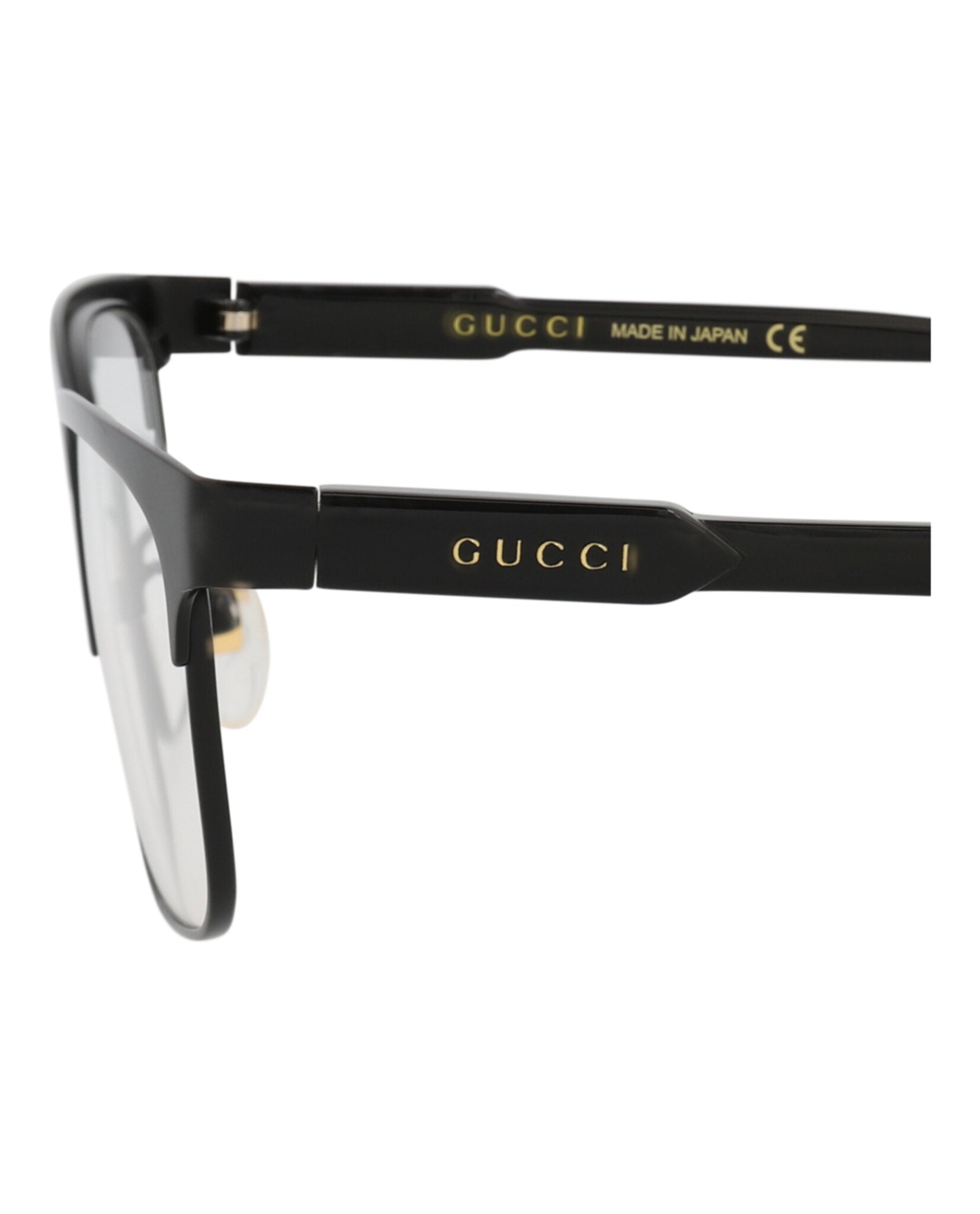 Gucci Gucci Unisex Square/Rectangle Black Black Transparent Fashion Designer Eyewear
