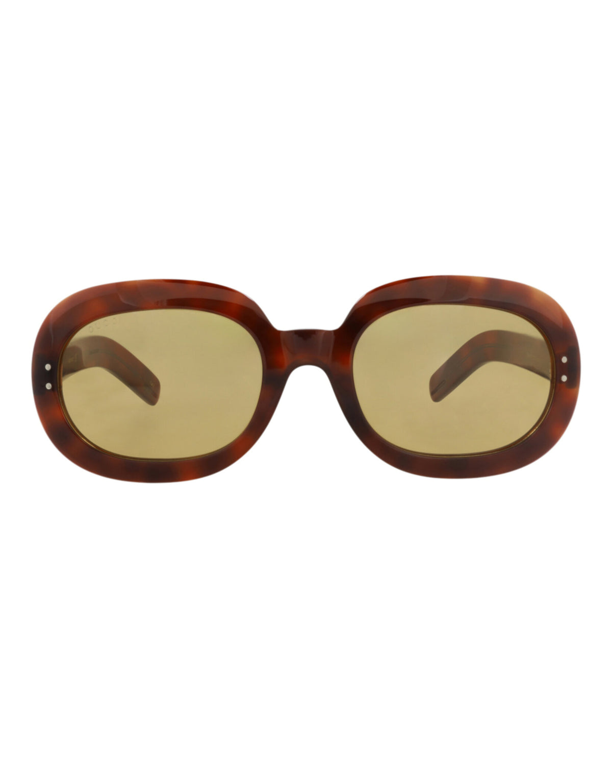 Gucci Gucci Unisex Round/Oval Havana Havana Yellow Fashion Designer Eyewear