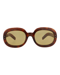 Gucci Gucci Unisex Round/Oval Havana Havana Yellow Fashion Designer Eyewear