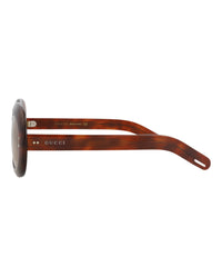 Gucci Gucci Unisex Round/Oval Havana Havana Yellow Fashion Designer Eyewear