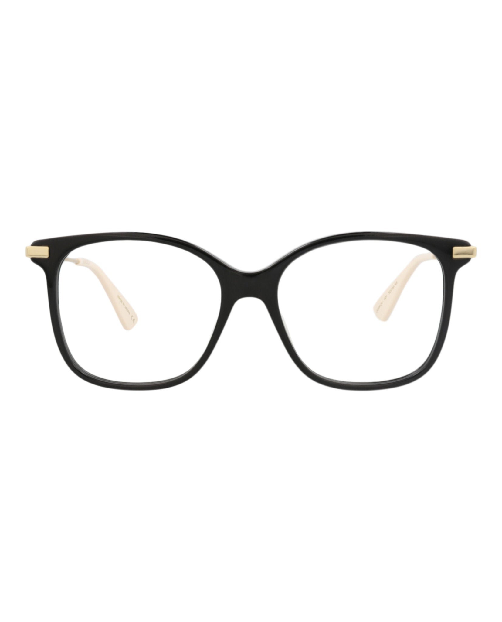 Gucci Gucci Womens Square/Rectangle Black Gold Transparent Fashion Designer Eyewear