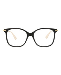 Gucci Gucci Womens Square/Rectangle Black Gold Transparent Fashion Designer Eyewear