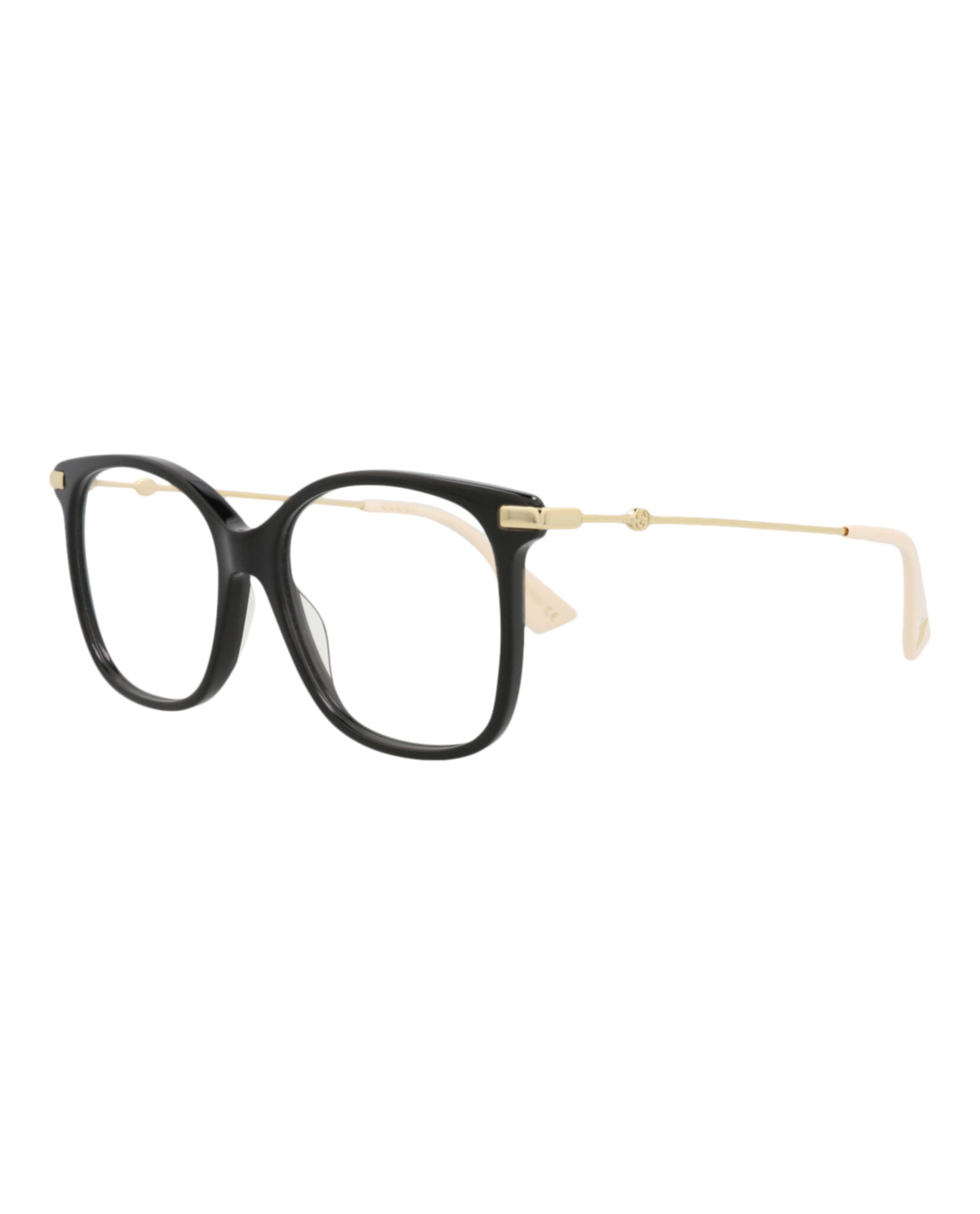 Gucci Gucci Womens Square/Rectangle Black Gold Transparent Fashion Designer Eyewear